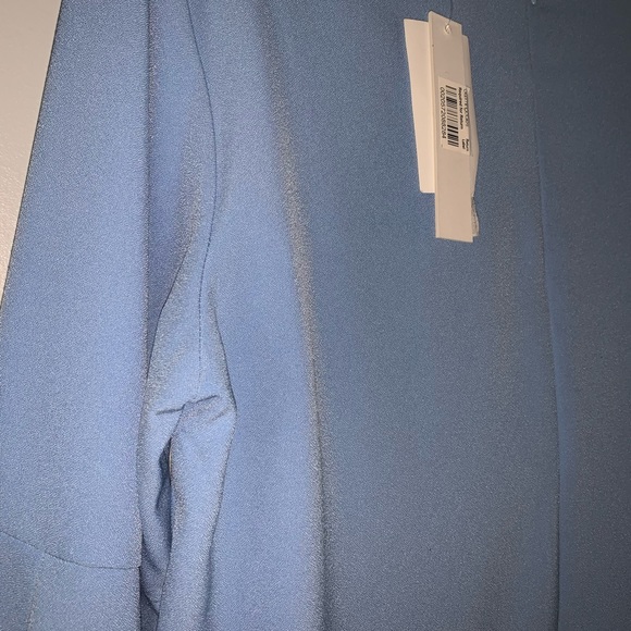 Aqua Shift Dress with Bell Sleeves - Picture 6 of 10